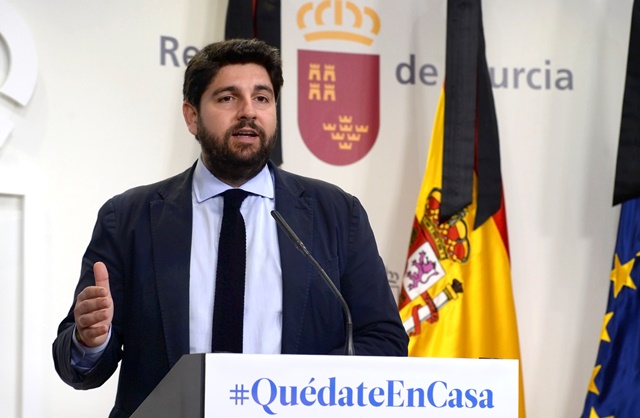 López Miras anuncia ayudas de 10 millones de euros para medidas de protección y seguridad en establecimientos hosteleros y turísticos 