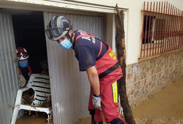 Águilas ha sido el municipio de la región más afectado por la lluvia con 22 incidentes 