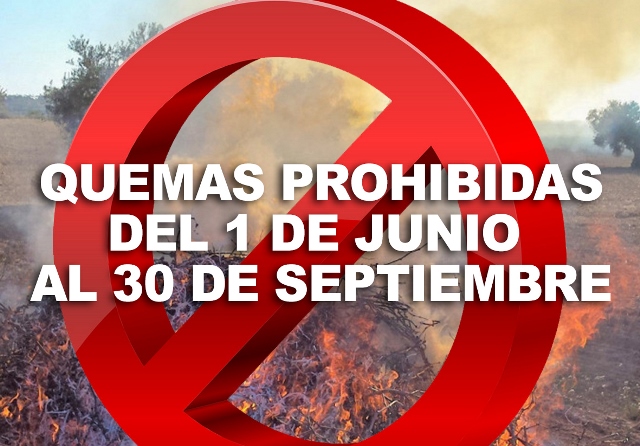 Quedan prohibidas las quemas agrícolas del 1 de junio al 30 de septiembre 