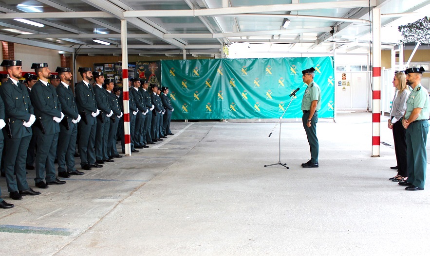 Cuatro de los nuevos guardias civiles alumnos se incorporan al cuartel de Águilas