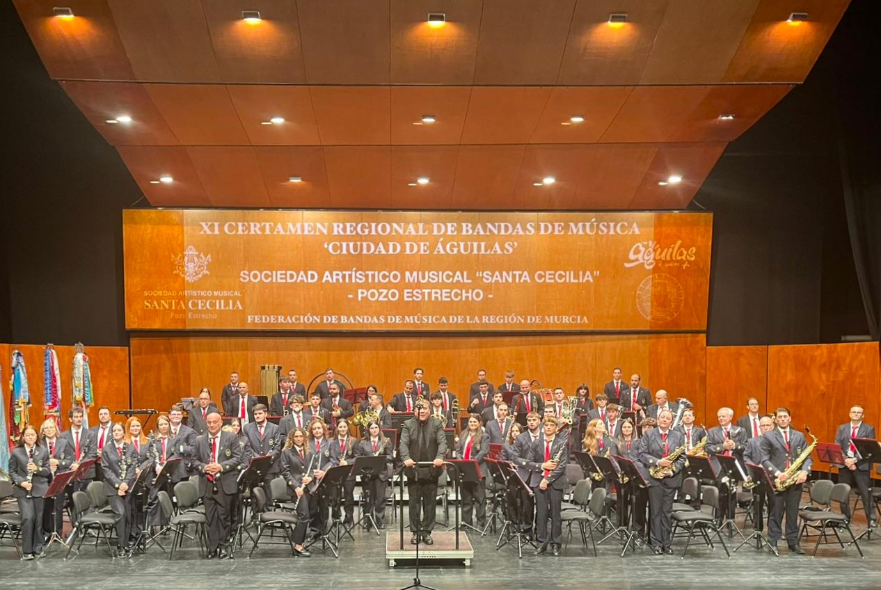 La Sociedad Artístico Musical Santa Cecilia de Pozo Estrecho se alza con el XI Certamen Regional de Bandas de Música “Ciudad de Águilas”