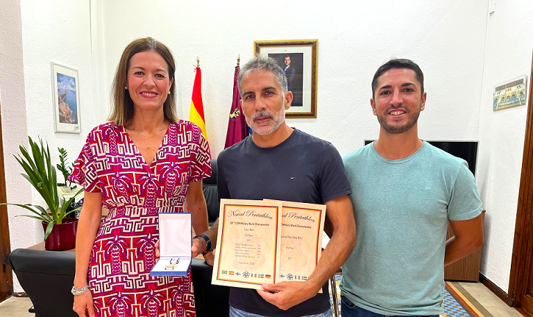 El atleta aguileño Juan Francisco Paredes, subcampeón del mundo de Pentatlón con el equipo nacional