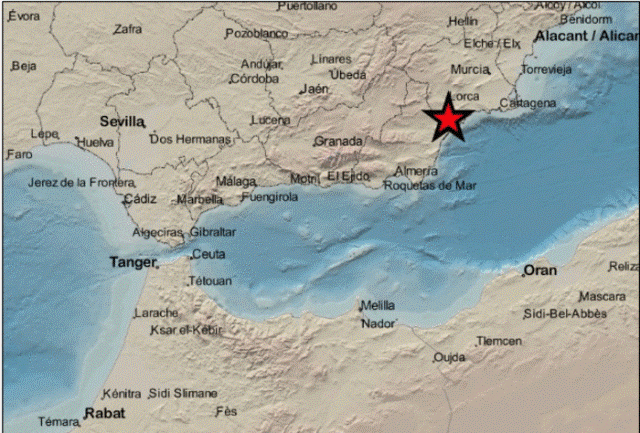 Águilas ha sufrido esta mañana un terremoto de 2,2 grados en la escala Richter