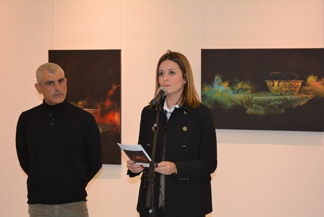 El pintor David Durán Tennoury expone su obra en el Auditorio Infanta Doña Elena de Águilas