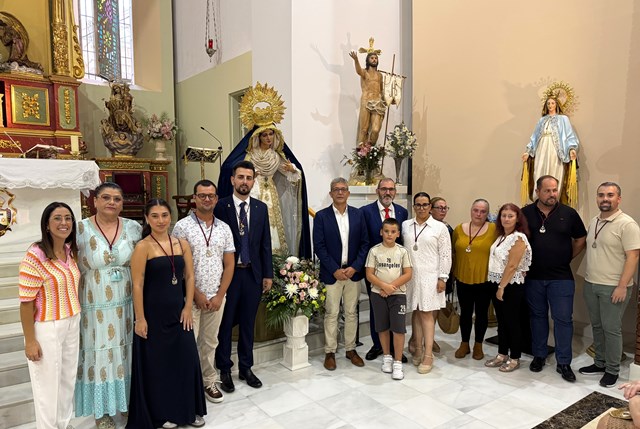 La imagen de la Virgen de la Amargura es entronizada en la parroquia del Carmen