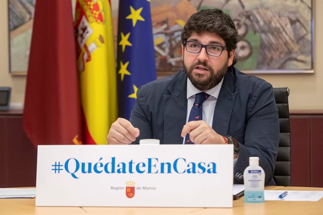  López Miras pide al Gobierno central “que prohíba cualquier actividad que no sea esencial para el abastecimiento y la supervivencia”