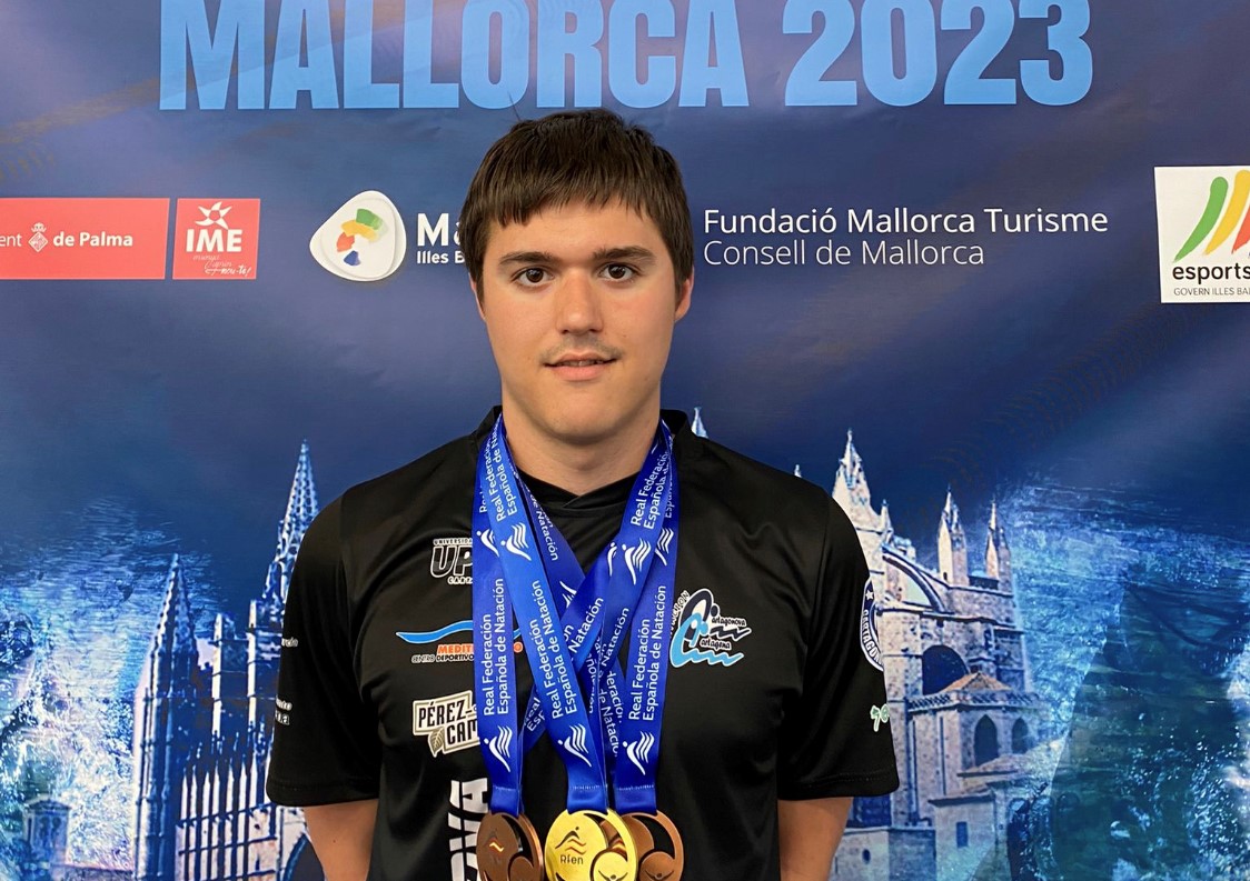 Lluvia de medallas y récords para el aguileño Alfonso Franco Cegarra en el XXIII Campeonato de España de Natación Open Astrapool