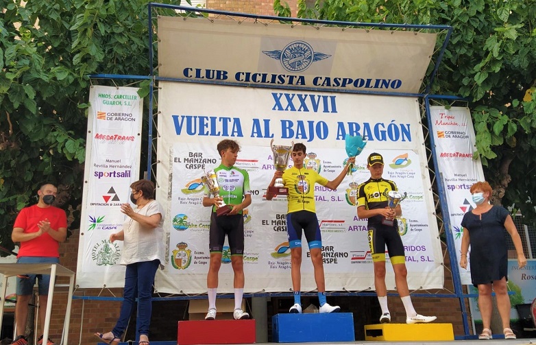 El joven ciclista aguileño Luis Alberto Lajarín gana la prestigiosa Vuelta al Bajo Aragón para cadetes  