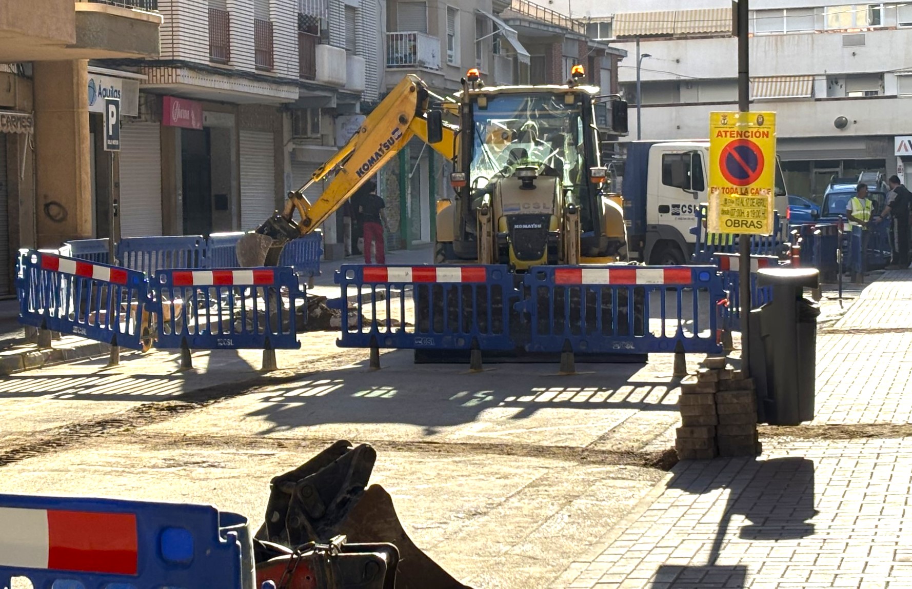 La calle Marín Menú de Águilas se somete a unos trabajos de mejora que superan los 243.000 euros
