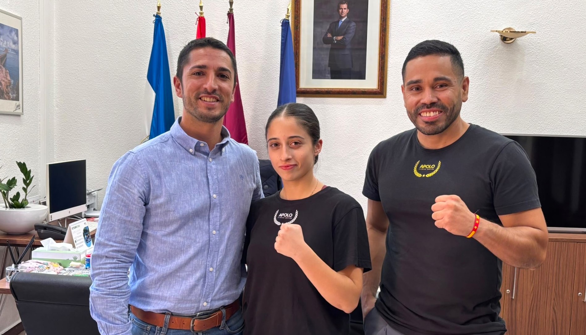 Recepción oficial a la joven boxeadora Marina Mula Montalbán, convocada por la Selección Murciana para el Campeonato de España