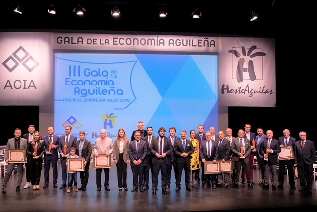 ACIA y Hosteáguilas entregan los premios empresariales 2019 en la III Gala de la Economía Aguileña