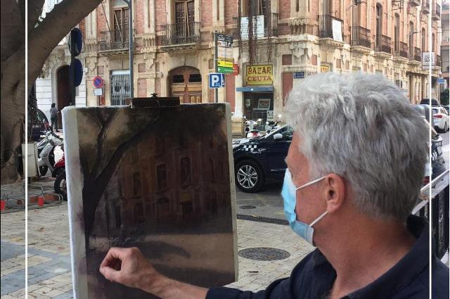 La pintura sale nuevamente a la calle de la mano de la Asociación Amigos de la Cultura de Águilas