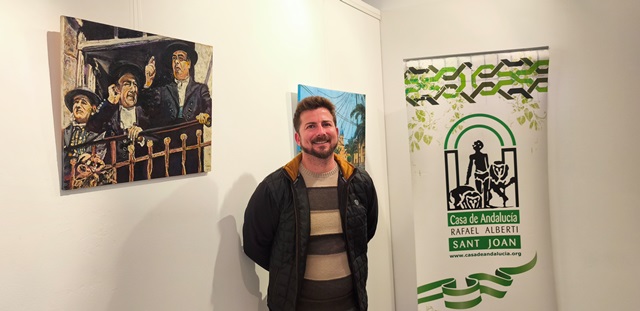 El pintor aguileño Pedro Juan Rabal lleva su obra flamenca a San Juan en Alicante