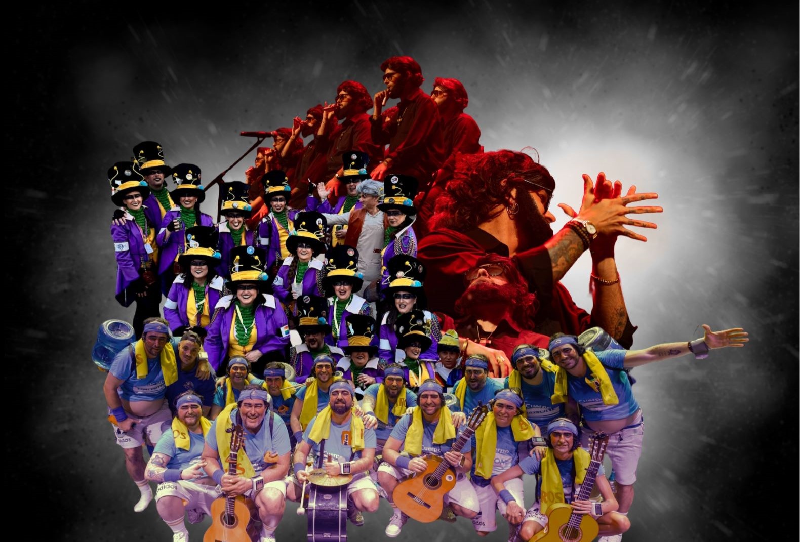 Los Calaíta, Las Esturreás y la Chirigota de Águilas actuarán el domingo en el evento gratuito “Chirigoteando”