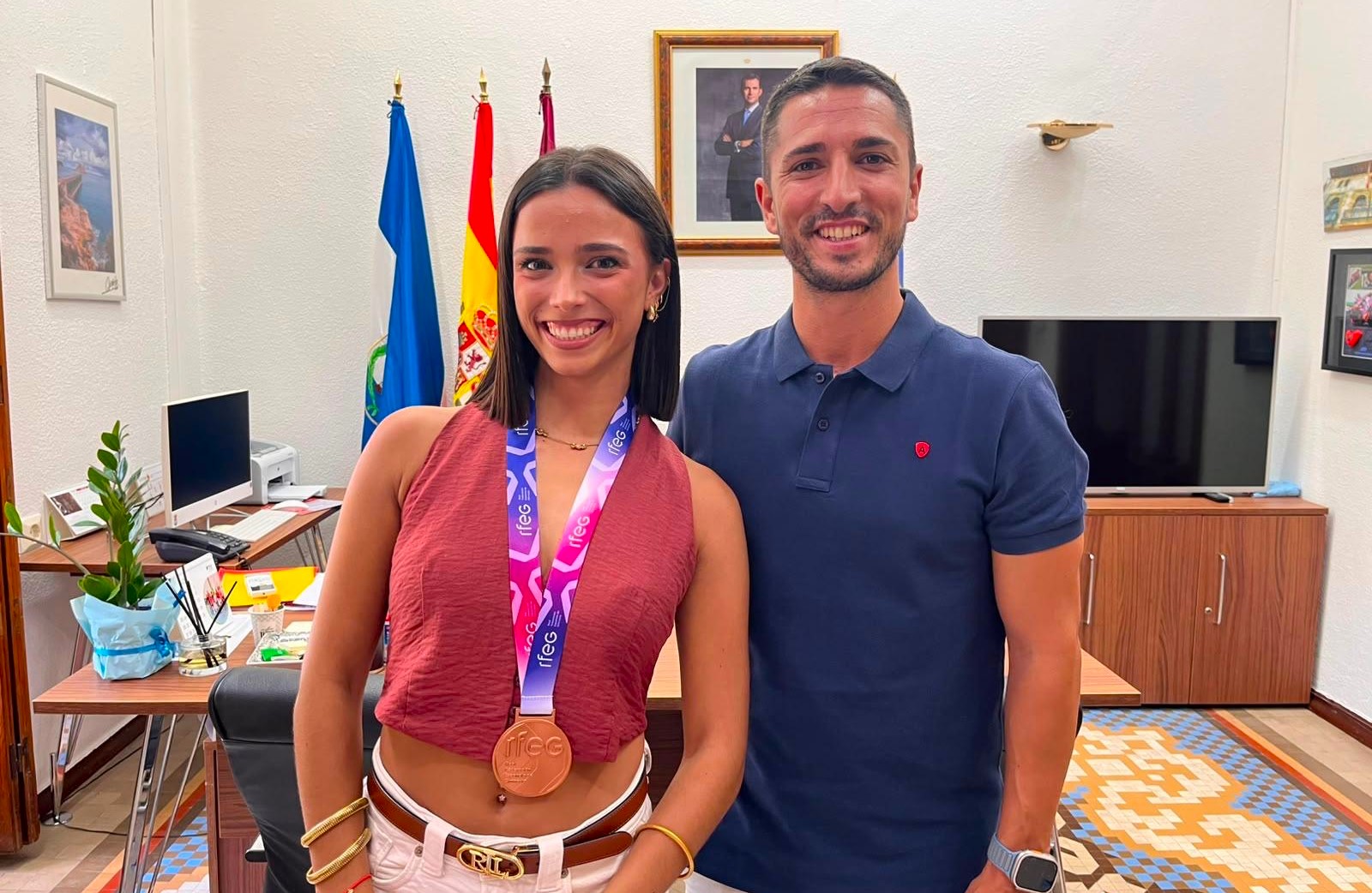 Recepción oficial a la gimnasta Ainhoa Soler Ramírez por sus recientes éxitos deportivos