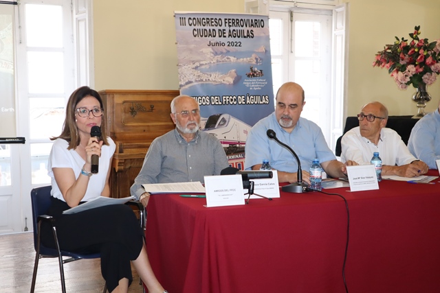 Moreno subraya en el congreso ferroviario que “la llegada del tren a Águilas es irrenunciable”