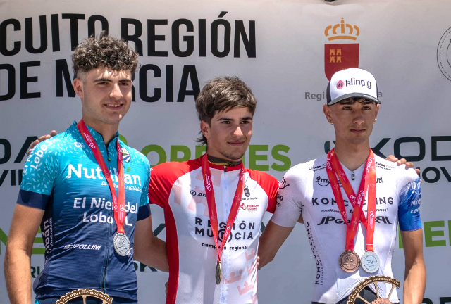 Primer puesto para el ciclista aguileño Rafael Meca, en categoría cadete, en el Triciclón de Sangonera la Verde