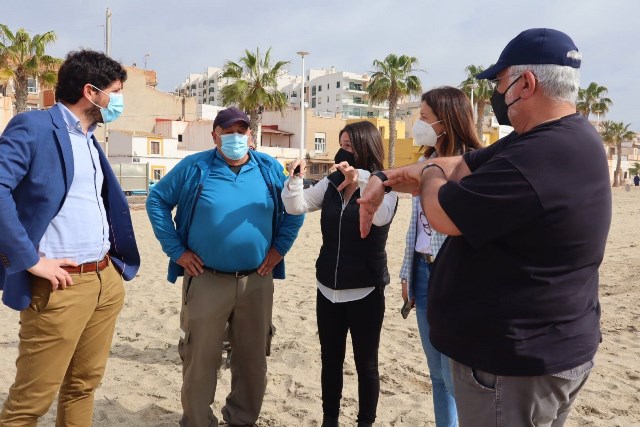 El Ministerio para la Transición Ecológica destina 650.000 euros para reparar los daños del temporal en la costa murciana